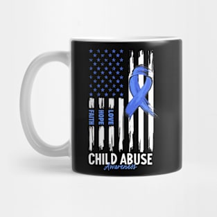 Child Abuse Prevention Awareness Month Blue Ribbon gift idea Mug